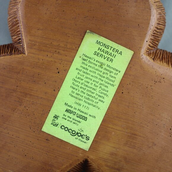 Vintage Coco Joe's Serving Tray - Made of Hapa Wood - Tree Stump Design - Picture 9 of 9